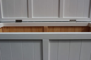 BoxSeat Wooden Storage Box Stainless Steel Hinges Detail